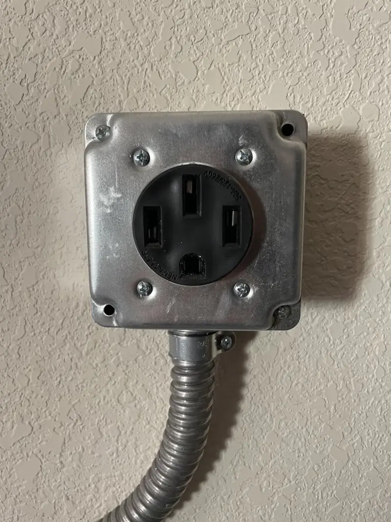 NEMA 14-50 outlet installed for Electrical Panel Upgrade in West Rancho Dominguez